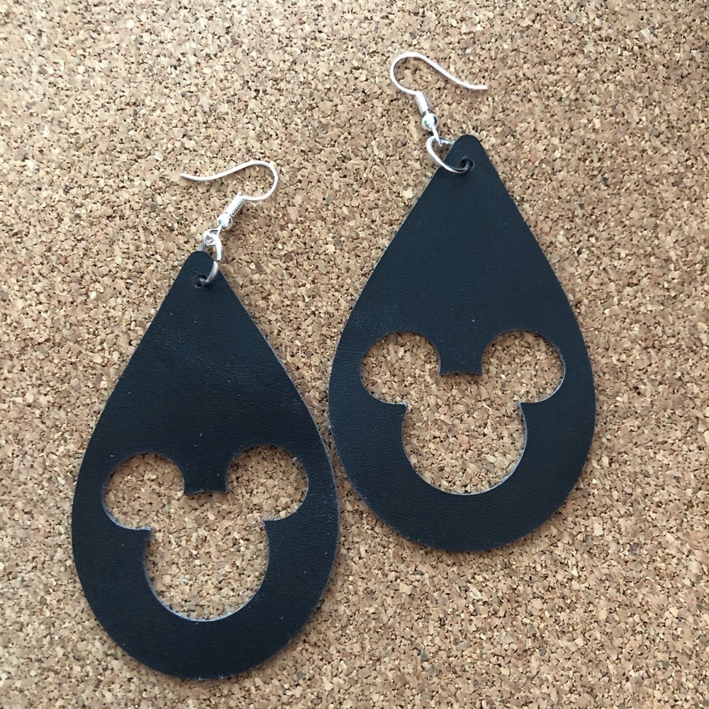 Mickey Mouse Leather Earrings